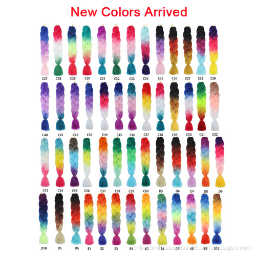 cheap synthetic braiding hair ombre jumbo hair synthetic fiber for box Braids twist braiding decoration dreadlock